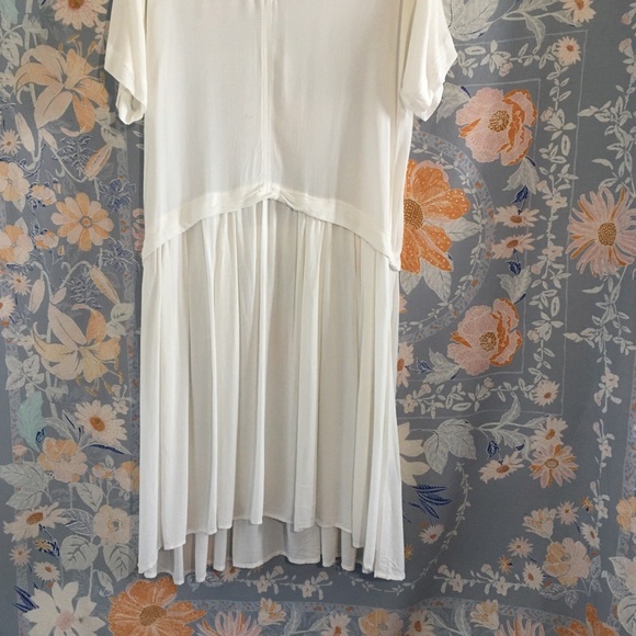 James Perse Pleated Gauze Midi Dress 1 - Picture 3 of 7